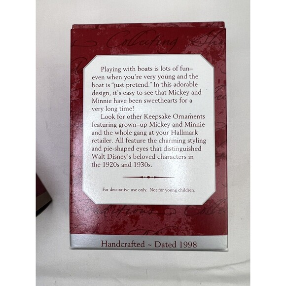 Lot Of 2 Vtg Hallmark‎ 1998-20000 Keepsake Ornament DISNEY MICKEY & Minnie Mouse - Picture 3 of 5